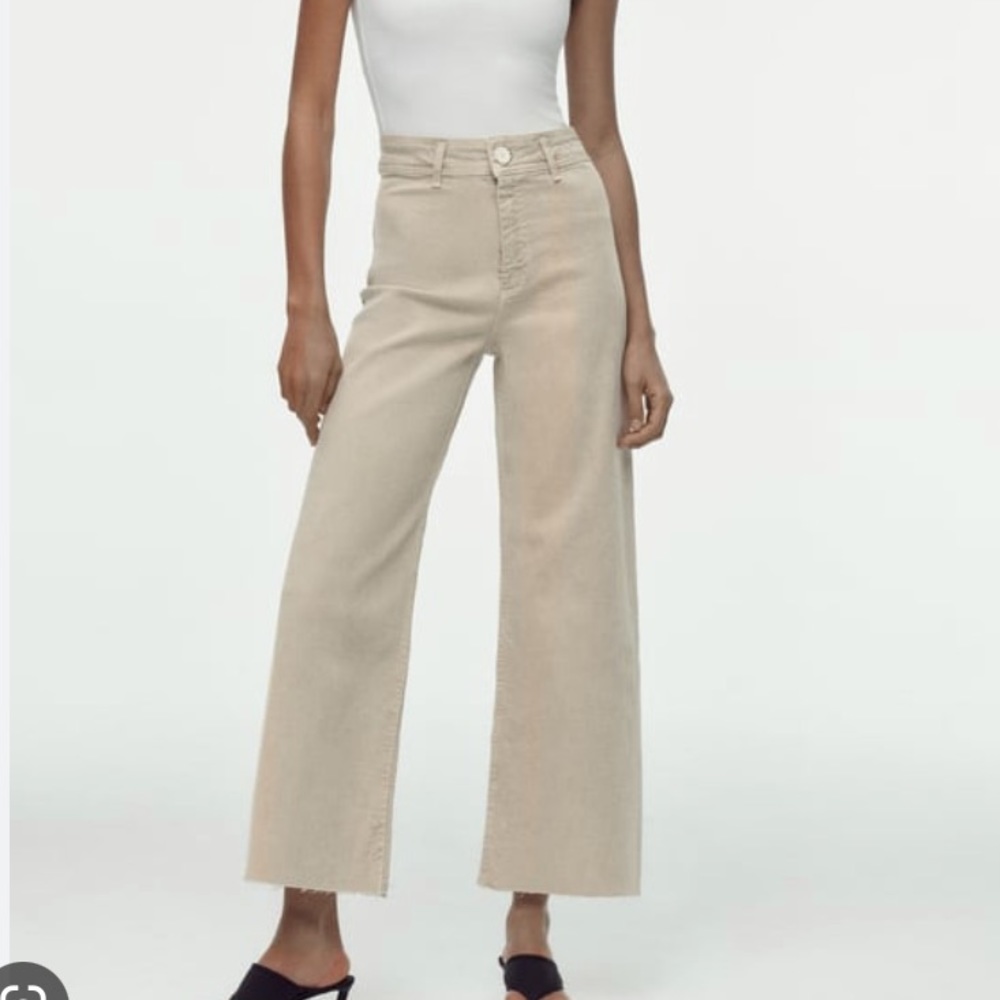 Zara Marine Wide leg jeans - beige/tan